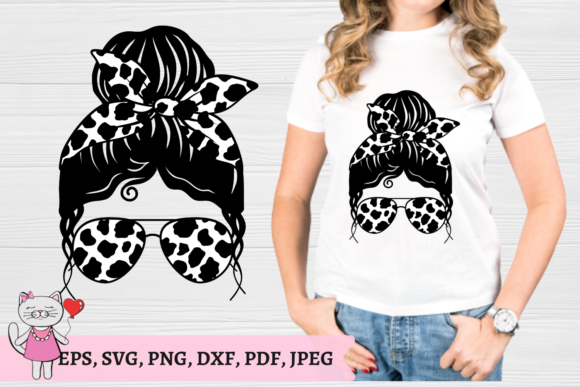 Black and White Cow Mom Life Svg for Crafts and Graphics