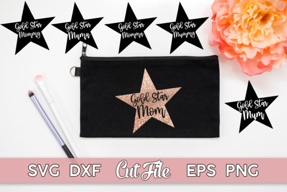 Gold Star Mom with Variations Mum Graphics for Crafts