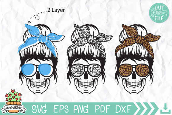 Leopard Mom Skull Svg for Local Business Branding