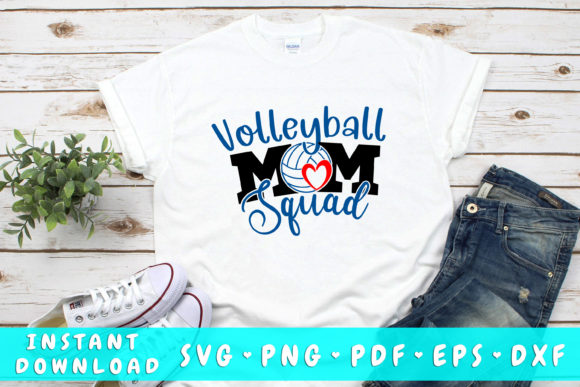 Volleyball Mom Squad SVG for Crafts and Graphics